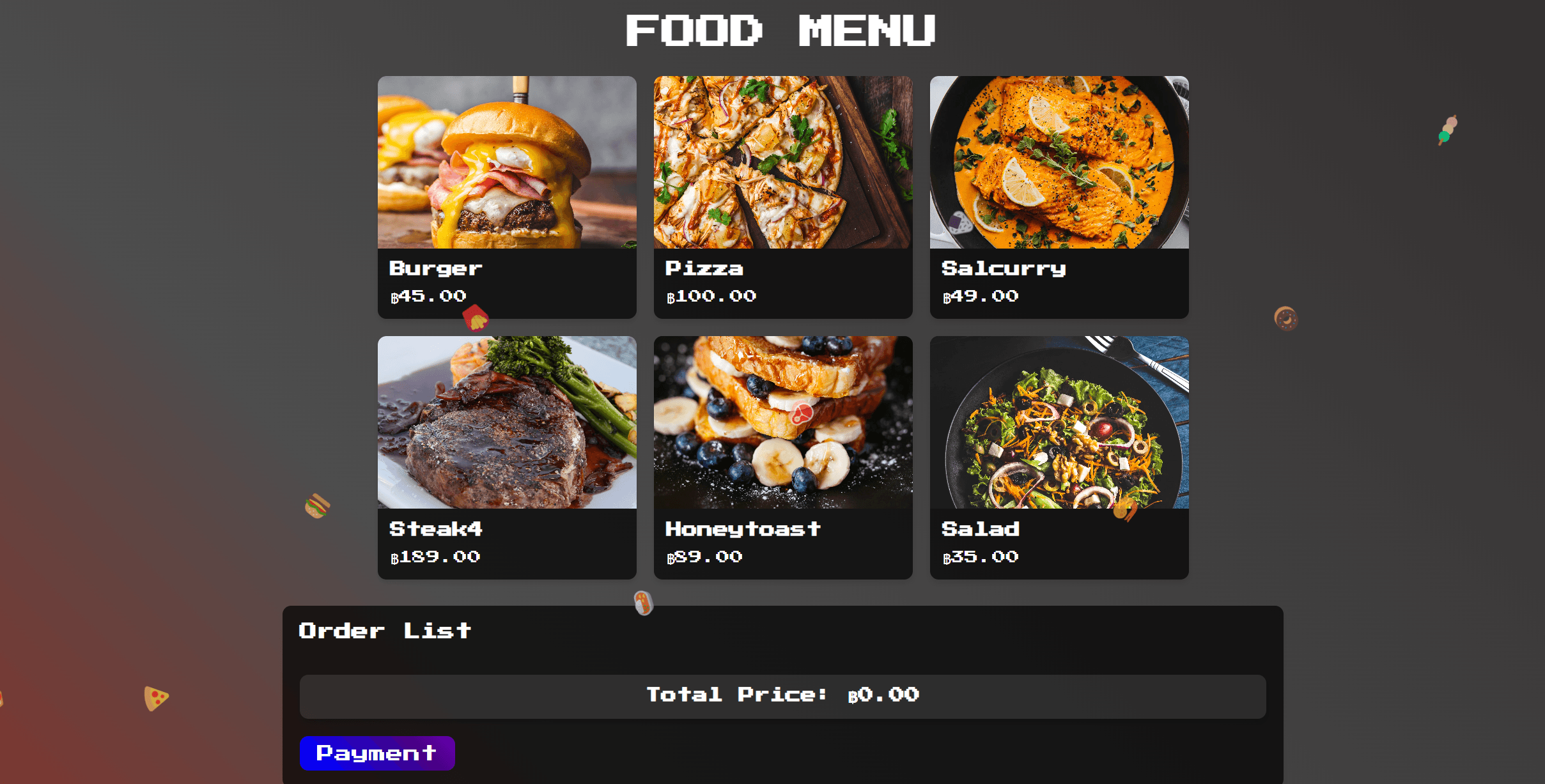The Food Menu